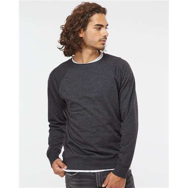 Independent Trading Co. Icon Lightweight Loopback Terry Crewneck Sweatshirt - Independent Trading Co. SS1000C Independent Trading Co. Charcoal Heather XS