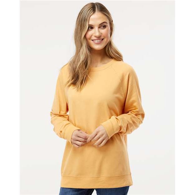 Independent Trading Co. Icon Lightweight Loopback Terry Crewneck Sweatshirt - Independent Trading Co. SS1000C Independent Trading Co. Harvest Gold XS