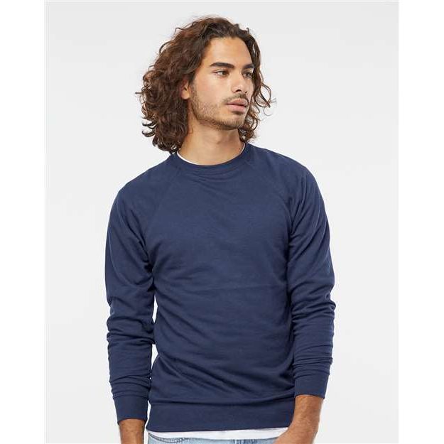 Independent Trading Co. Icon Lightweight Loopback Terry Crewneck Sweatshirt - Independent Trading Co. SS1000C Independent Trading Co. Indigo XS