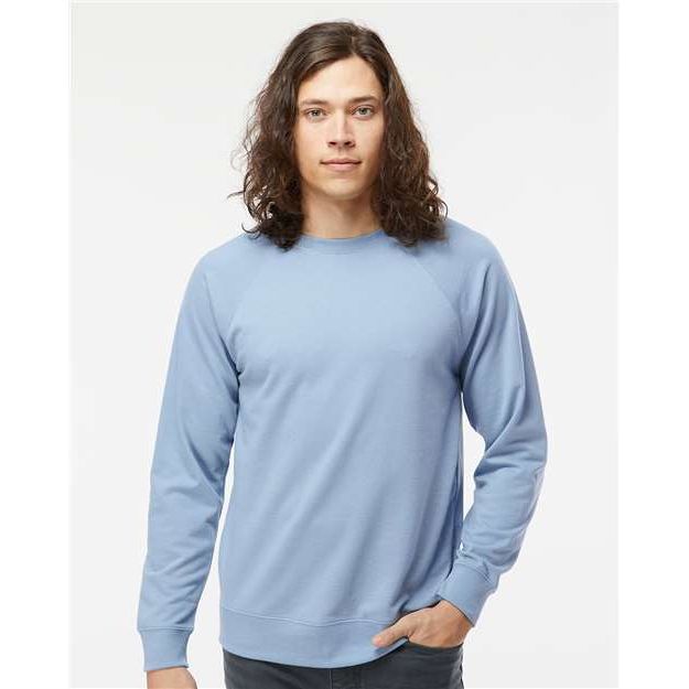 Independent Trading Co. Icon Lightweight Loopback Terry Crewneck Sweatshirt - Independent Trading Co. SS1000C Independent Trading Co. Misty Blue XS