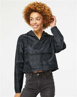 Independent Trading Co. Women's Lightweight Quarter-Zip Pullover Crop Windbreaker - Independent Trading Co. EXP64CRP