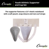 Champion Sports INTERMEDIATE DELUXE CUP & SUPPORTER SET SMALL