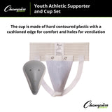 Champion Sports INTERMEDIATE DELUXE CUP & SUPPORTER SET SMALL