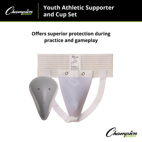 Champion Sports 8CSSM Intermediate Deluxe Cup & Supporter Set Small