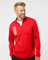 Adidas Men's 3-Stripes Double-Knit Quarter-Zip Pullover - Adidas A482