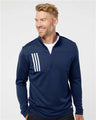 Adidas Men's 3-Stripes Double-Knit Quarter-Zip Pullover - Adidas A482