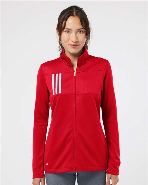 Adidas + A483 + Women's 3-Stripes Double Knit Full-Zip Jacket Classic Athletic Outerwear For Every Season