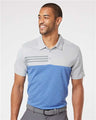 Adidas A508 Men's Heathered Colorblocked 3-Stripes Polo Classic Edition Everyday Wear