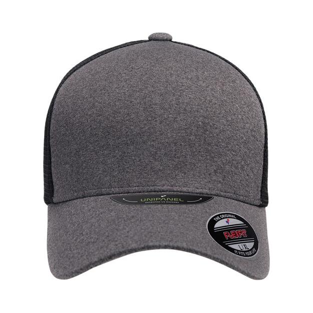 Flexfit Unipanel™ Trucker Cap - Flexfit 5511UP Flexfit Melange Heather/ Black S/M