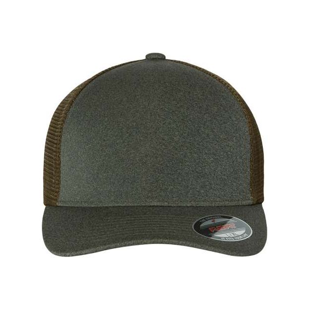 Flexfit Unipanel™ Trucker Cap - Flexfit 5511UP Flexfit Melange Olive S/M