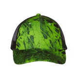 Kati Licensed Camo Mesh Back Cap - Kati LC5M Kati Prym1 Amped Green/ Black Adjustable