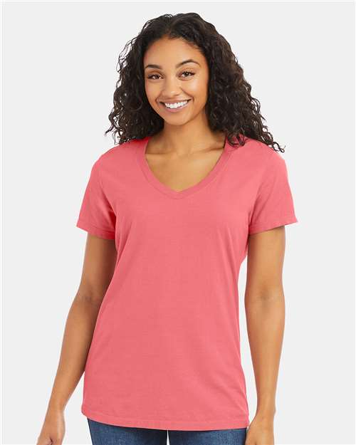 ComfortWash by Hanes Garment-Dyed Women's V-Neck T-Shirt - ComfortWash by Hanes GDH125 ComfortWash by Hanes Coral Craze S