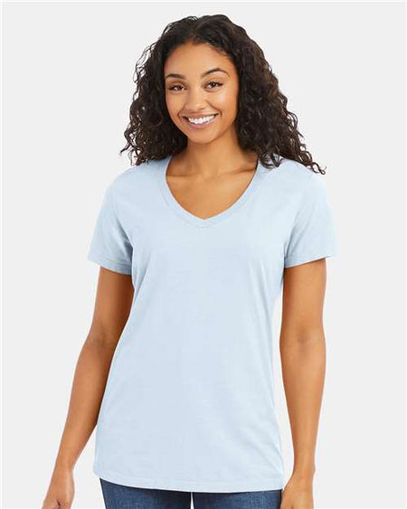 ComfortWash by Hanes Garment-Dyed Women's V-Neck T-Shirt - ComfortWash by Hanes GDH125 ComfortWash by Hanes Soothing Blue S