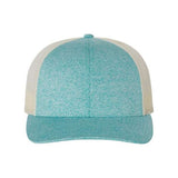 Richardson Low Pro Heather Trucker Cap - Richardson 115CH Richardson Green Teal Heather/ Birch Adjustable