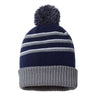 Richardson Pom Cuffed Beanie - Richardson 134 Richardson Navy/ Grey/ White One Size
