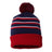 Richardson Pom Cuffed Beanie - Richardson 134 Richardson Navy/ Red/ White One Size