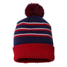 Richardson Pom Cuffed Beanie - Richardson 134 Richardson Navy/ Red/ White One Size