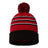 Richardson Pom Cuffed Beanie - Richardson 134 Richardson Red/ Black/ White One Size