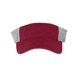 Sportsman Pigment-Dyed Trucker Visor - Sportsman SP540 Sportsman Cardinal/ Stone Adjustable