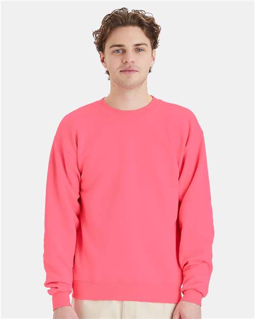 Hanes Ecosmart® Crewneck Sweatshirt - Safety Pink - Hanes P160