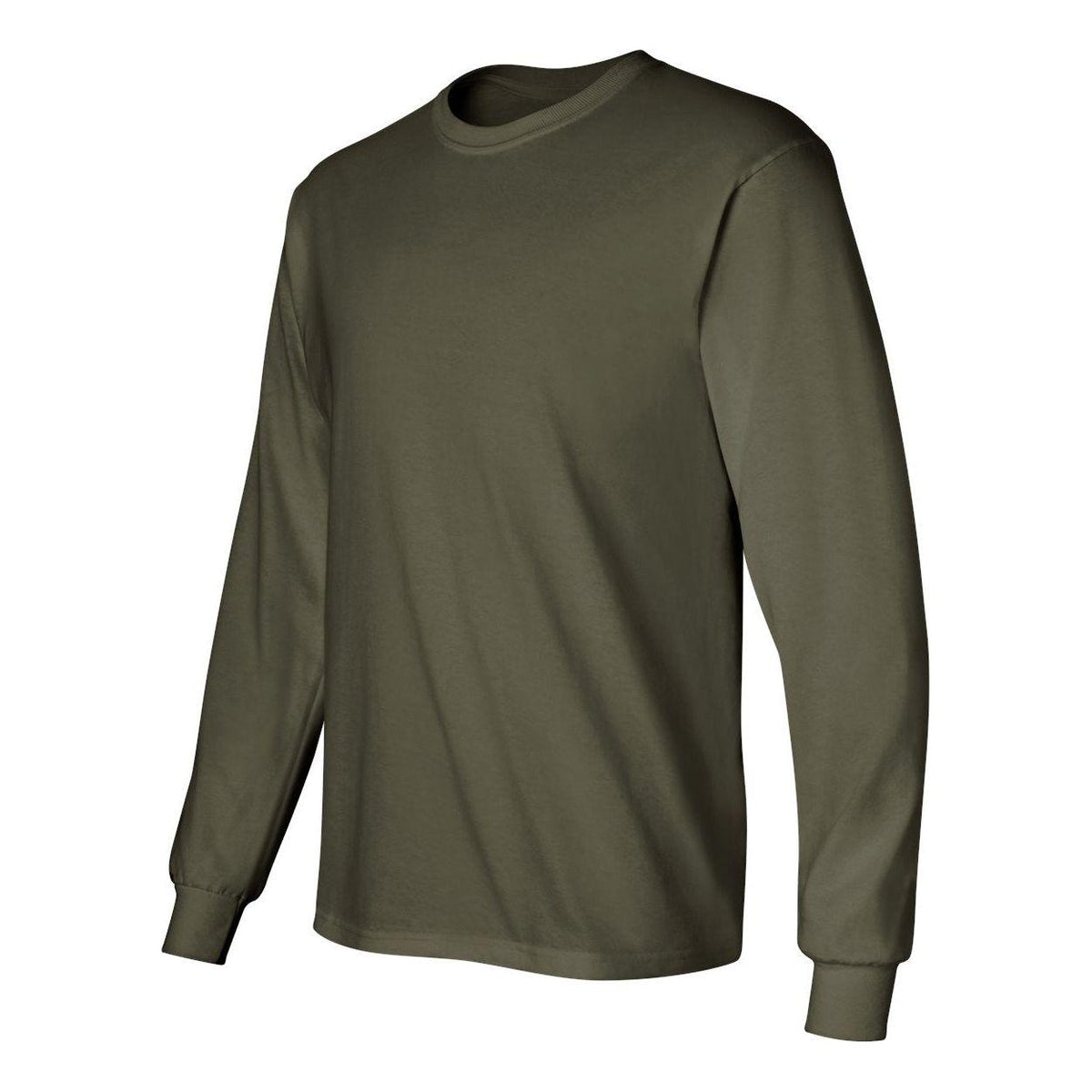 Mens Ultra Cotton 100% Cotton Long Sleeve T-Shirt T-Shirts Joe's USA Military Green