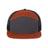 Richardson Seven-Panel Trucker Cap - Richardson 168 Caps Richardson Charcoal/ Burnt Orange/ Black Adjustable