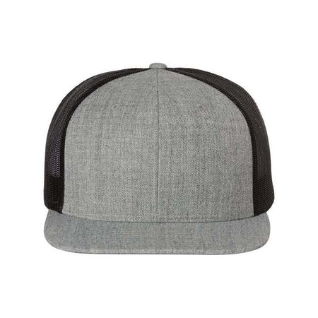 Richardson Wool Blend Flat Bill Trucker Cap - Richardson 511 Richardson Heather Grey/ Black Adjustable