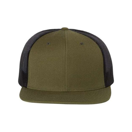 Richardson Wool Blend Flat Bill Trucker Cap - Richardson 511 Richardson Loden/ Black Adjustable