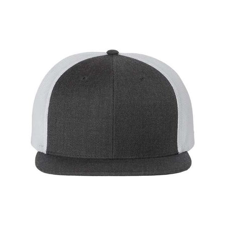 Richardson Wool Blend Flat Bill Trucker Cap - Richardson 511 Richardson Heather Charcoal/ White Adjustable