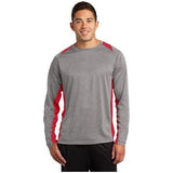 Men's Long Sleeve Heather Colorblock Contender Tee