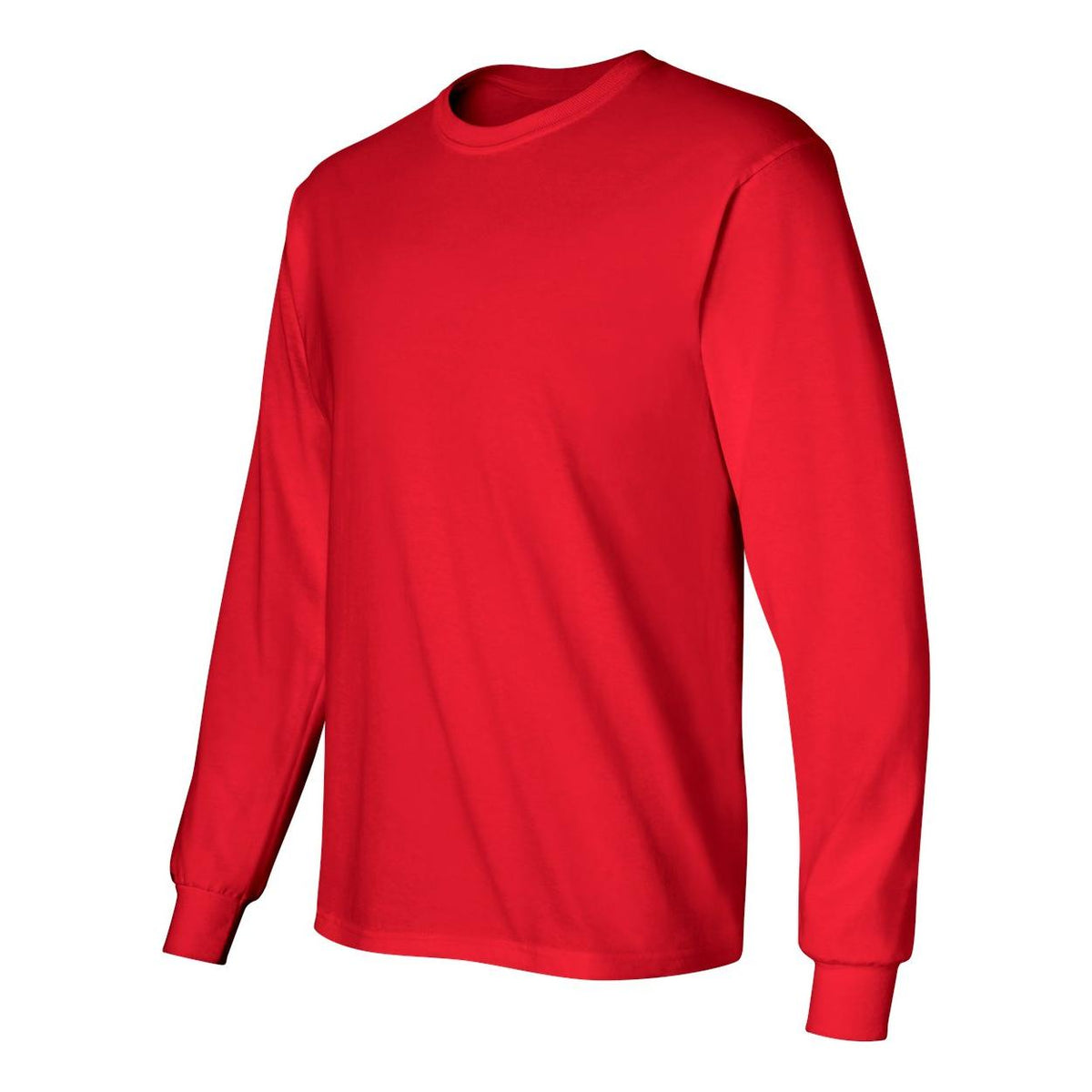 Mens Ultra Cotton 100% Cotton Long Sleeve T-Shirt T-Shirts Joe's USA Red