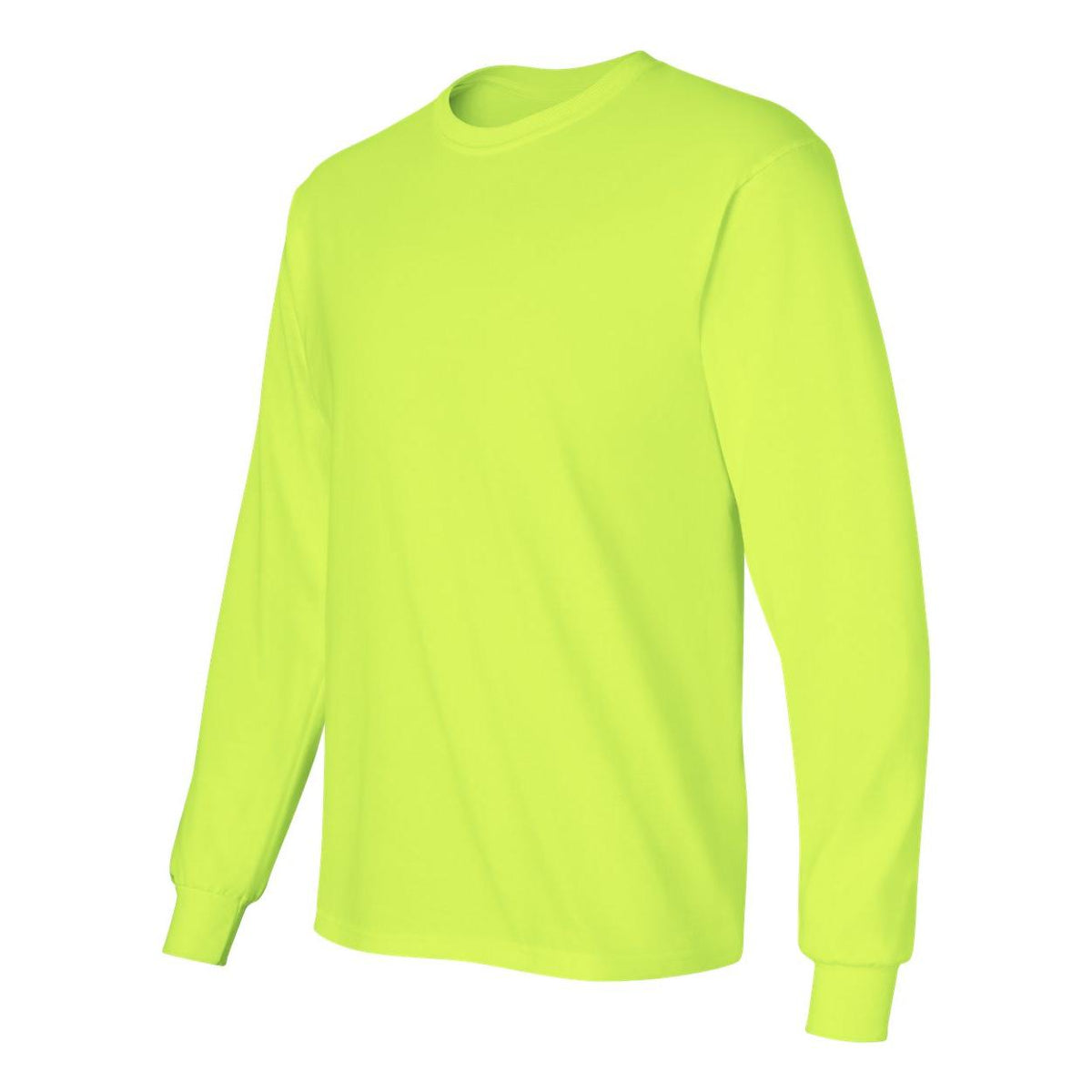 Mens Ultra Cotton 100% Cotton Long Sleeve T-Shirt T-Shirts Joe's USA Safety Green