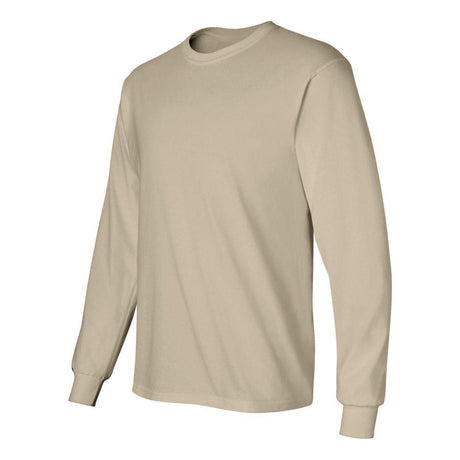 Mens Ultra Cotton 100% Cotton Long Sleeve T-Shirt - Sand T-Shirts Joe's USA Sand Small
