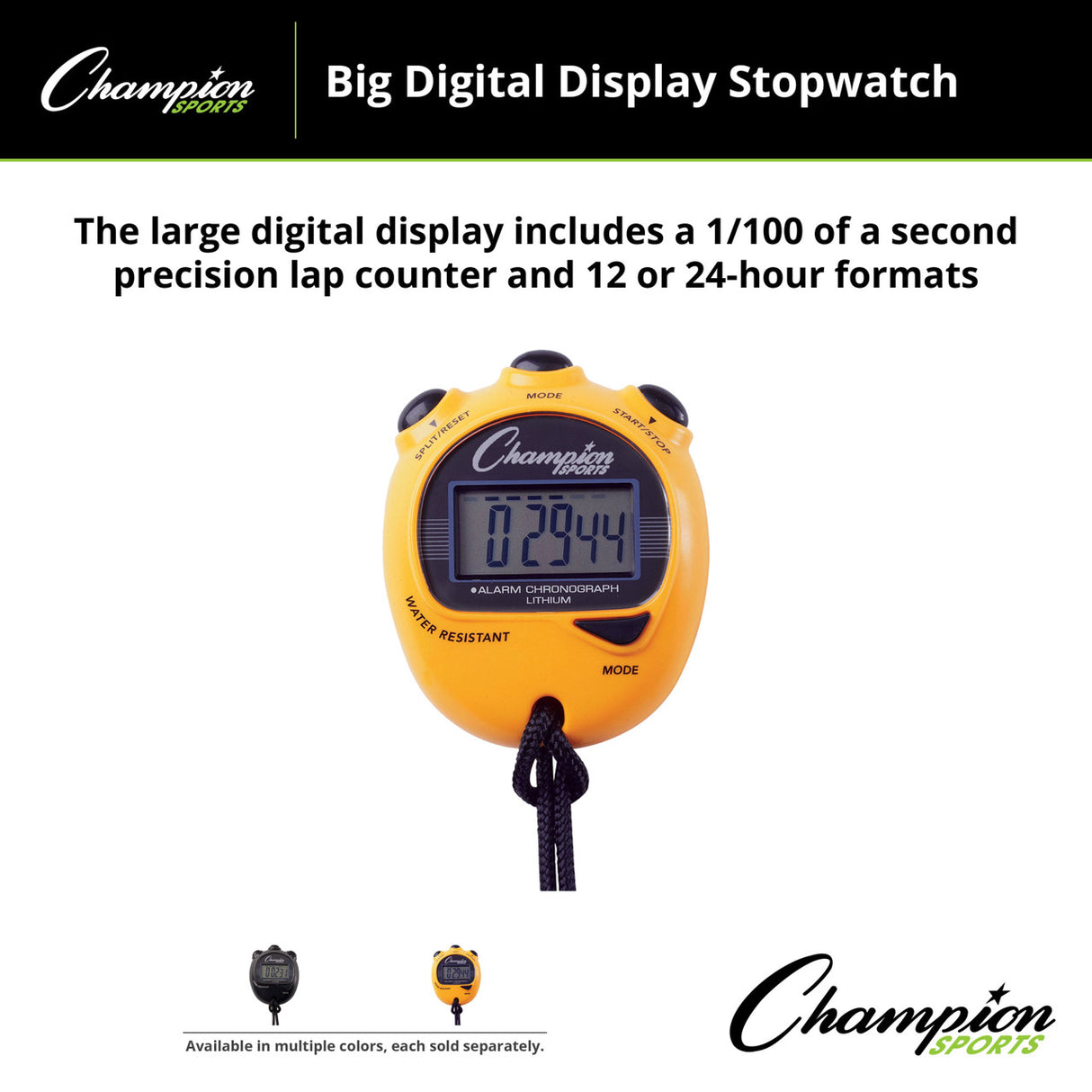BIG DIGITAL DISPLAY STOP WATCH BLACK