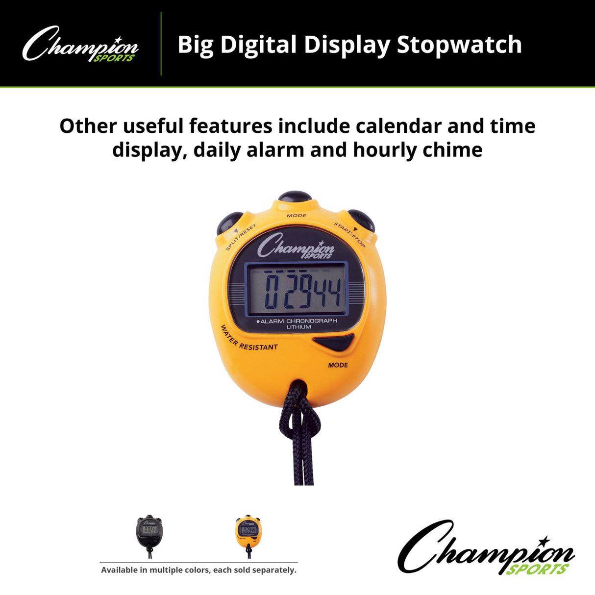 BIG DIGITAL DISPLAY STOP WATCH BLACK