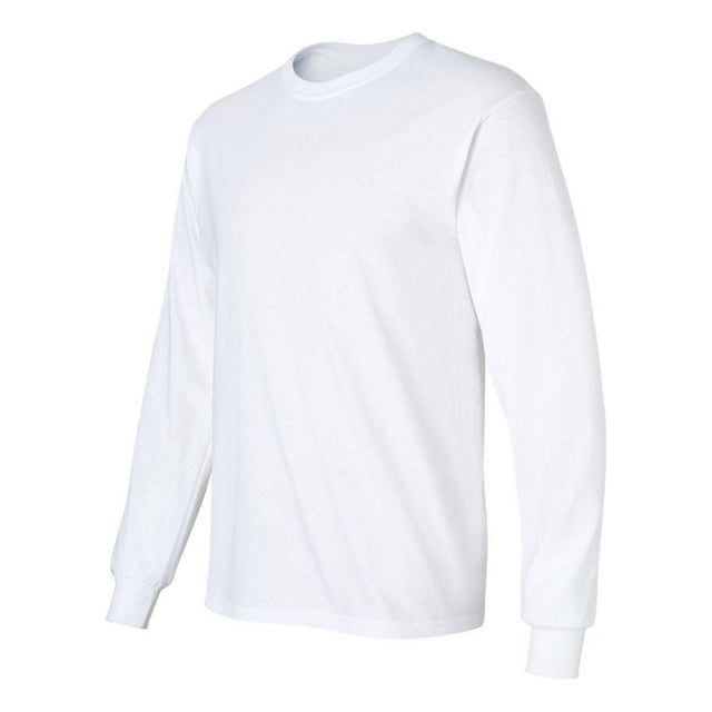Mens Ultra Cotton 100% Cotton Long Sleeve T-Shirt - White T-Shirts Joe's USA White Small