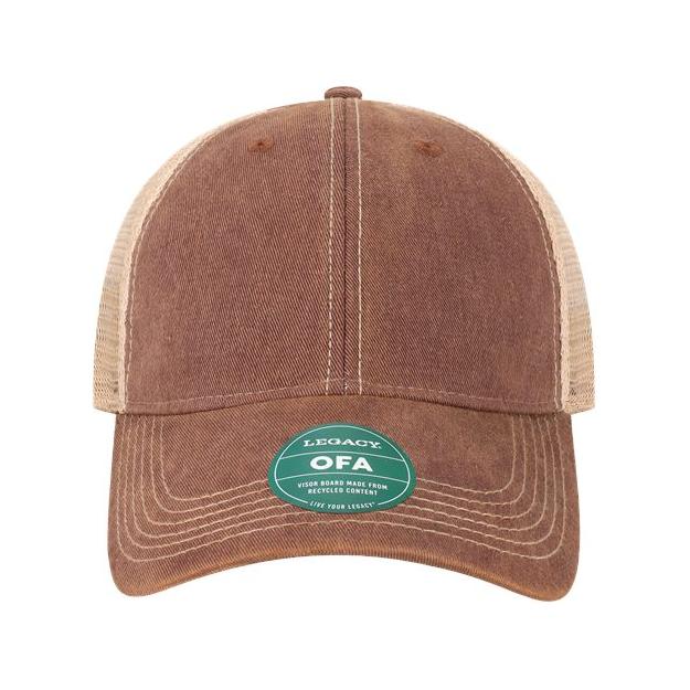 LEGACY Old Favorite Trucker Cap - LEGACY OFA Caps LEGACY Burgundy/ Khaki Adjustable