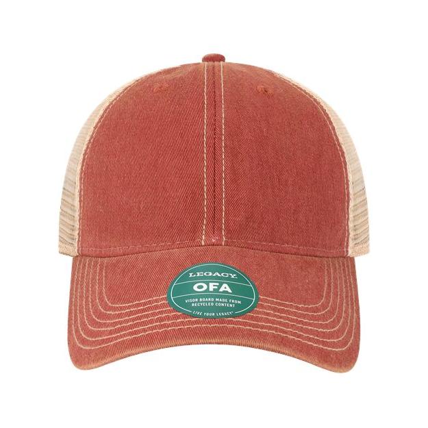 LEGACY Old Favorite Trucker Cap - LEGACY OFA Caps LEGACY Cardinal/ Khaki Adjustable