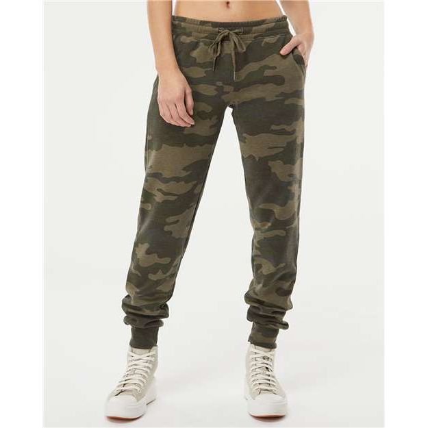 Independent Trading Co. Women's California Wave Wash Sweatpants - Independent Trading Co. PRM20PNT Independent Trading Co. Forest Camo Heather XS