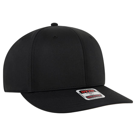 OTTO CAP 6 Panel Pro Style Snapback Hat OTTO 930-1 Otto Cap 003 - Black OSFM - Adult