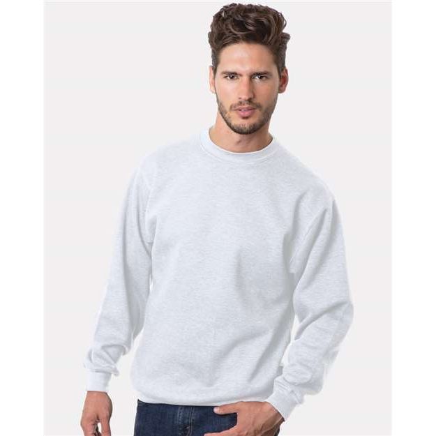 Bayside Unisex USA-Made Crewneck Sweatshirt - White - Bayside 1102 Bayside White S