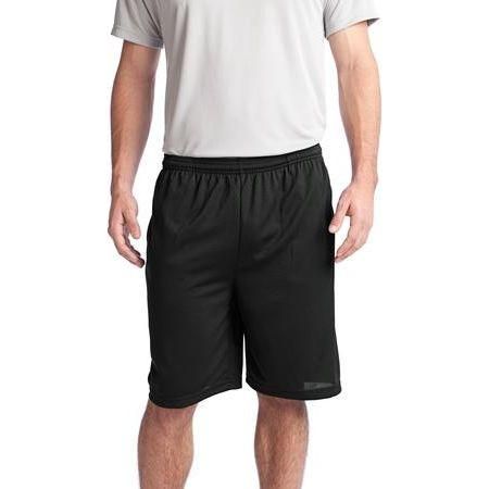 Joe's USA Tough Mesh Pocket Short Pocket Short DRI-EQUIP Black 4X-Large