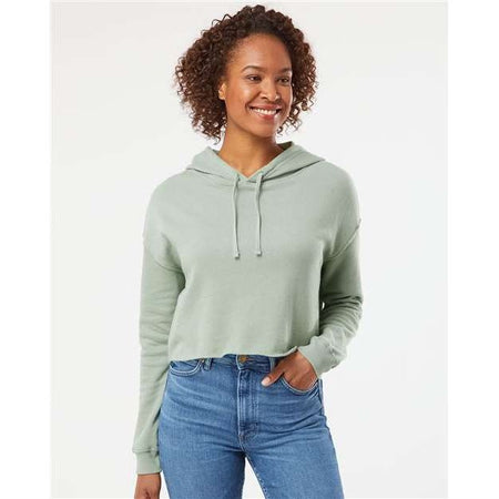 Independent Trading Co. Women’s Lightweight Crop Hooded Sweatshirt - Independent Trading Co. AFX64CRP Independent Trading Co. Sage XS