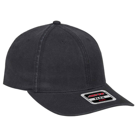 OTTO CAP "OTTO FLEX" 6 Panel Slim Fit Low Profile Baseball Cap OTTO 94-1195 Otto Cap 003 - Black S/M