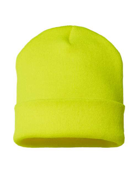 CAP AMERICA USA-Made 12" Cuffed Beanie - CAP AMERICA TKN24 CAP AMERICA Neon Yellow One Size