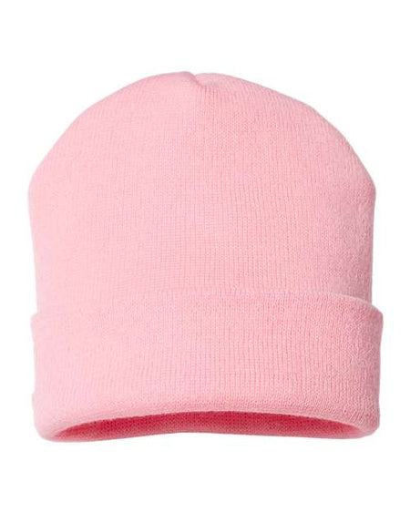 CAP AMERICA USA-Made 12" Cuffed Beanie - CAP AMERICA TKN24 CAP AMERICA Pink One Size