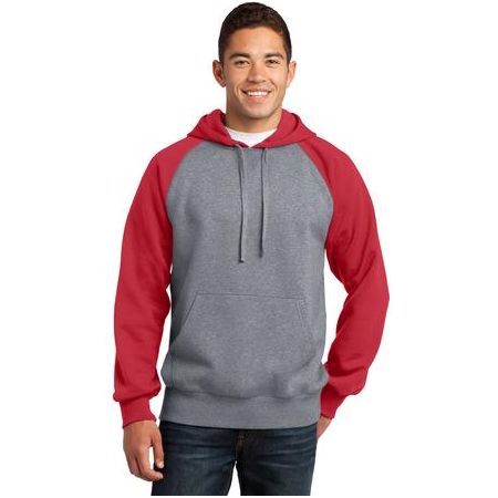 Raglan Colorblock Pullover Hooded Sweatshirt