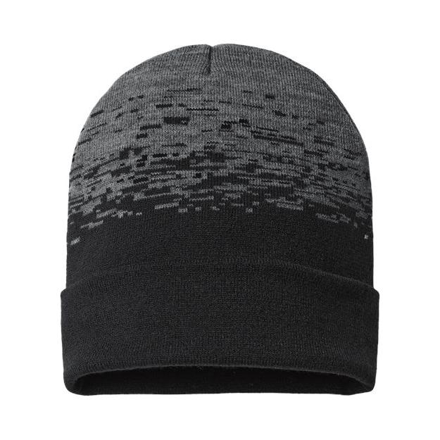 CAP AMERICA USA-Made Static Cuffed Beanie - CAP AMERICA RKS12 CAP AMERICA Black/ Dark Heather Grey One Size