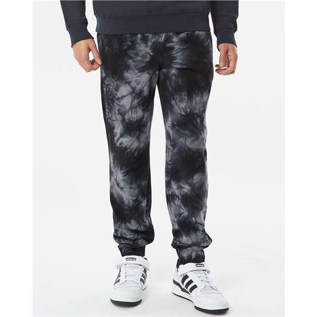 Independent Trading Co. Tie-Dyed Fleece Pants - Independent Trading Co. PRM50PTTD Independent Trading Co. Tie Dye Black XS