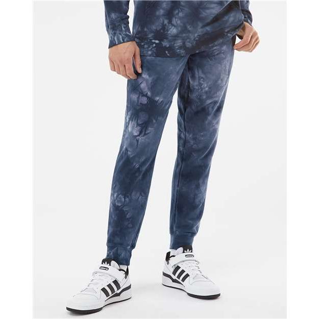 Independent Trading Co. Tie-Dyed Fleece Pants - Independent Trading Co. PRM50PTTD Independent Trading Co. Tie Dye Navy XS